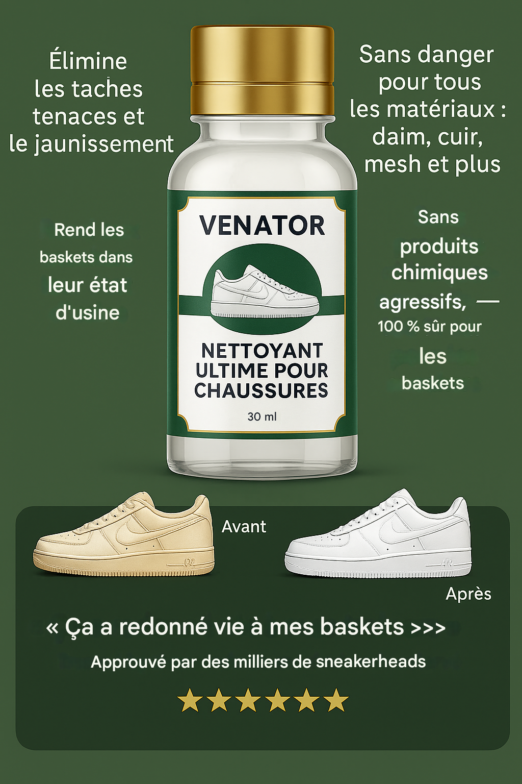Venator™ La Formule Ultime pour Nettoyer vos Chaussures