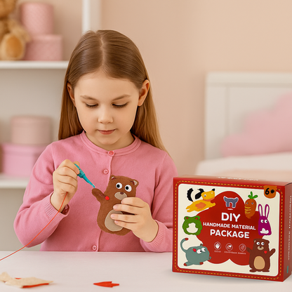 6 X Motifs Animaux en feutre sécurisé à coudre soi-même